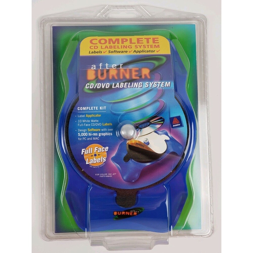 Avery After  Burner  CD/DVD Labeling System  NIP